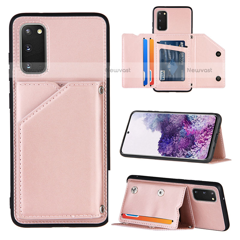 Soft Luxury Leather Snap On Case Cover Y04B for Samsung Galaxy S20