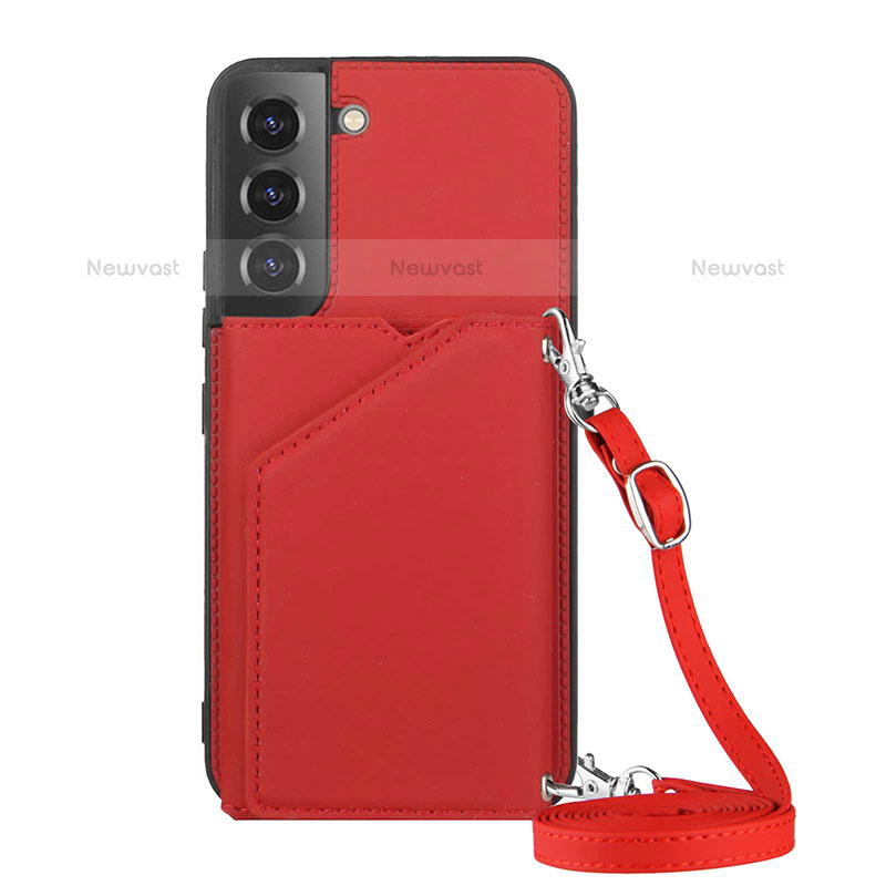 Soft Luxury Leather Snap On Case Cover Y04B for Samsung Galaxy S21 Plus 5G