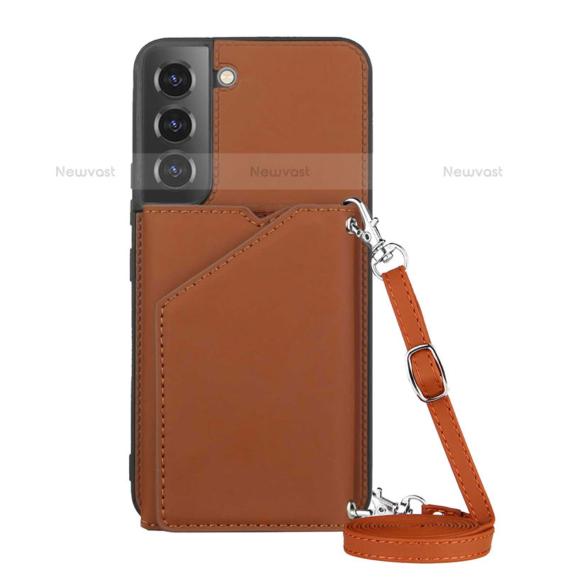 Soft Luxury Leather Snap On Case Cover Y04B for Samsung Galaxy S21 Plus 5G