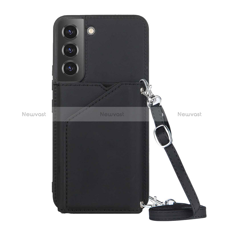 Soft Luxury Leather Snap On Case Cover Y04B for Samsung Galaxy S24 5G Black