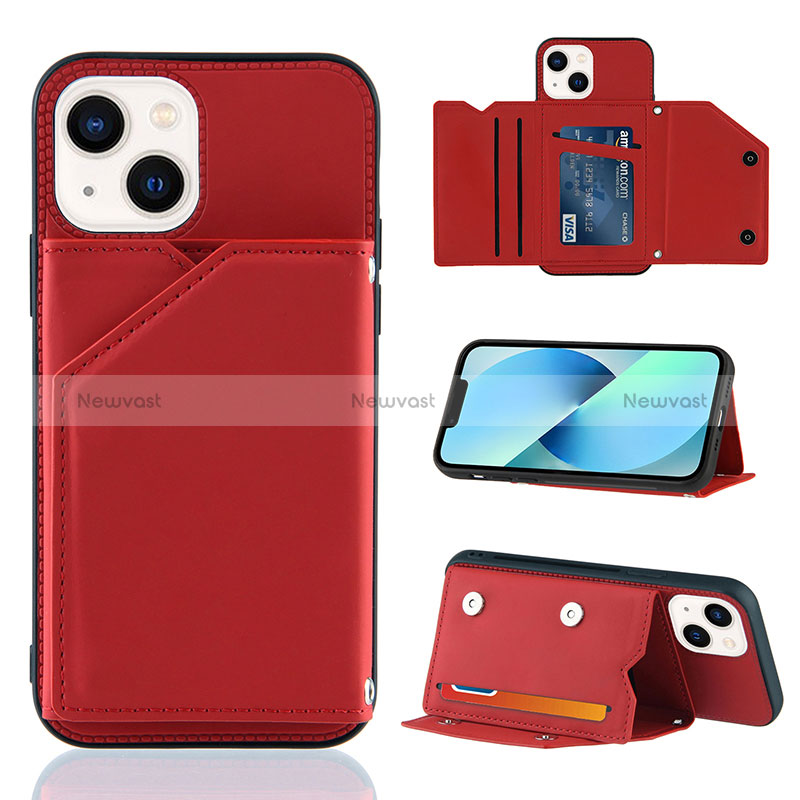 Soft Luxury Leather Snap On Case Cover Y05B for Apple iPhone 15