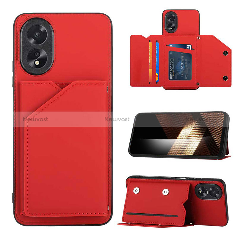 Soft Luxury Leather Snap On Case Cover YB1 for Oppo A18