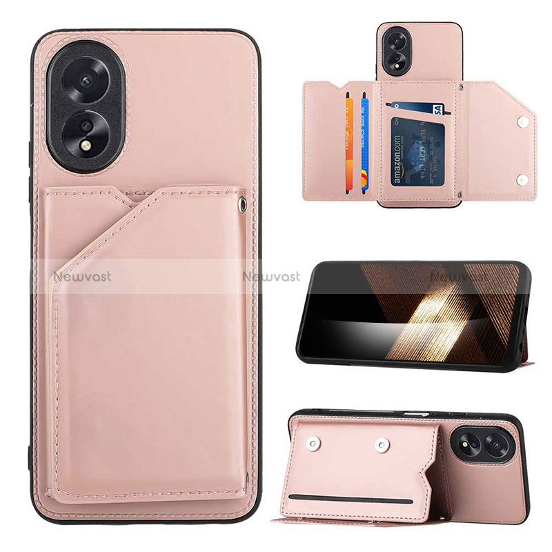 Soft Luxury Leather Snap On Case Cover YB1 for Oppo A38