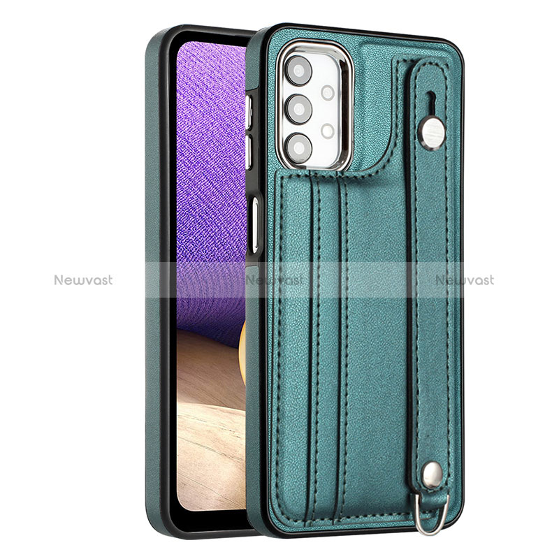 Soft Luxury Leather Snap On Case Cover YB1 for Samsung Galaxy A13 4G Green