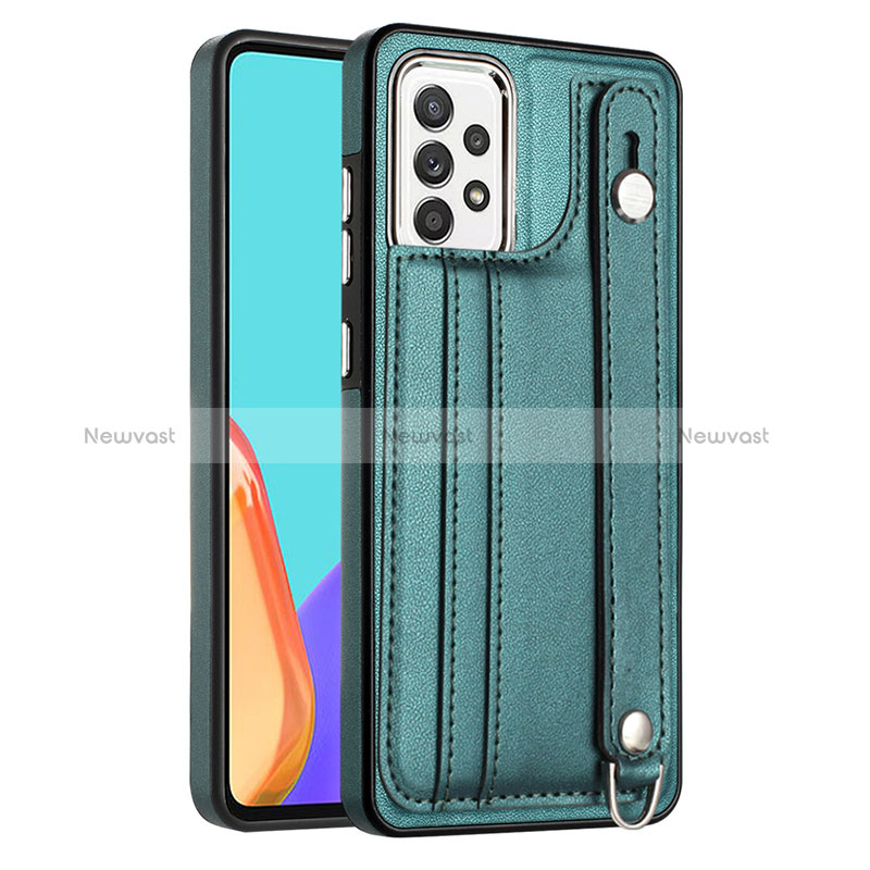 Soft Luxury Leather Snap On Case Cover YB1 for Samsung Galaxy A53 5G Green