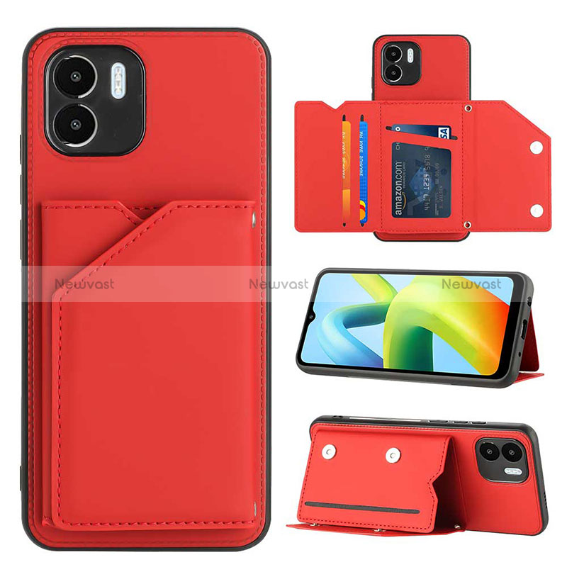 Soft Luxury Leather Snap On Case Cover YB1 for Xiaomi Poco C50 Red