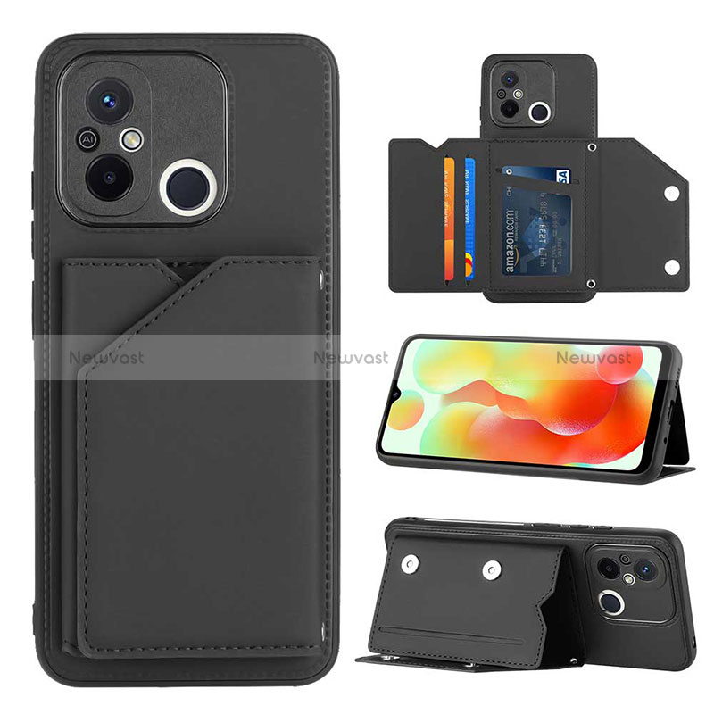 Soft Luxury Leather Snap On Case Cover YB1 for Xiaomi Poco C55 Black