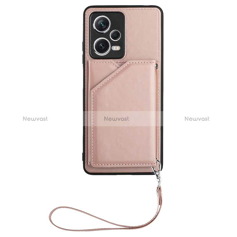 Soft Luxury Leather Snap On Case Cover YB1 for Xiaomi Redmi Note 12 Pro+ Plus 5G Rose Gold