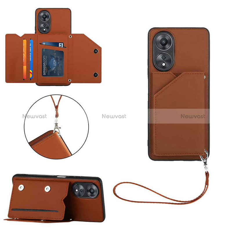 Soft Luxury Leather Snap On Case Cover YB2 for Oppo A18