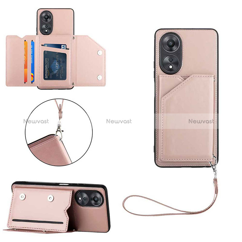 Soft Luxury Leather Snap On Case Cover YB2 for Oppo A18