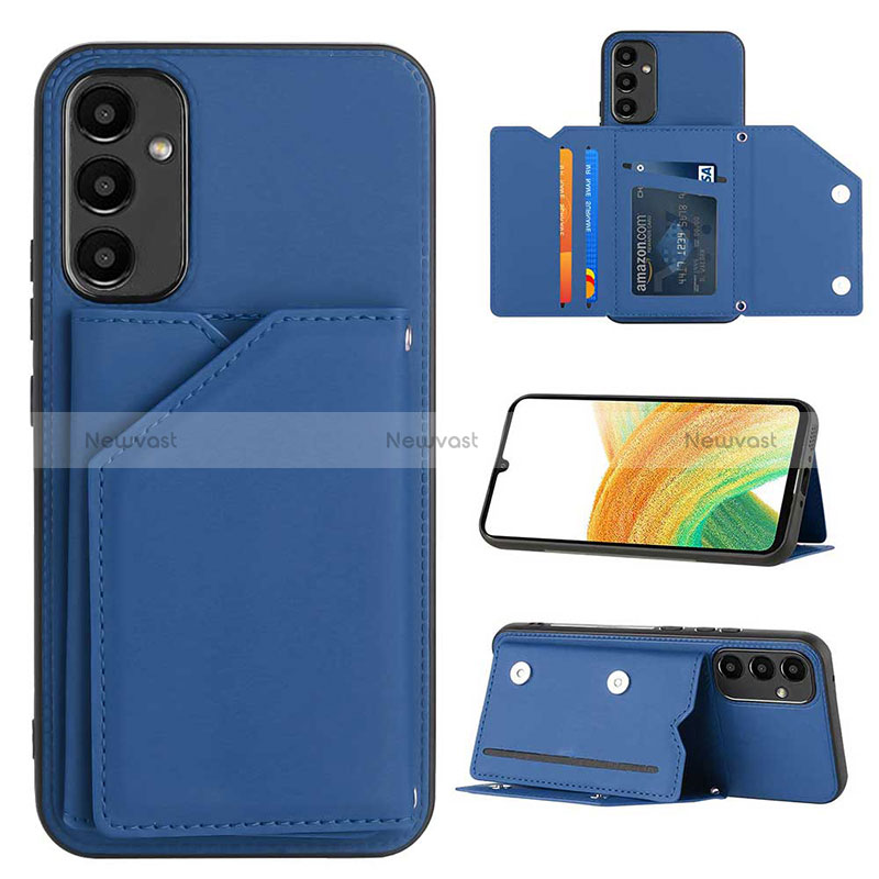 Soft Luxury Leather Snap On Case Cover YB2 for Samsung Galaxy A34 5G