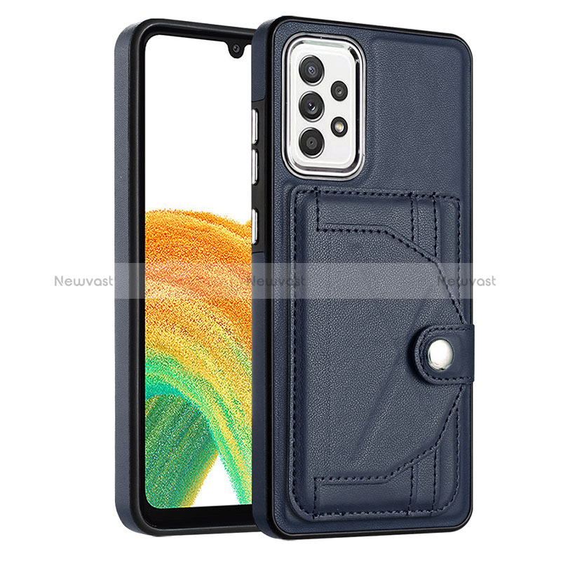 Soft Luxury Leather Snap On Case Cover YB2 for Samsung Galaxy A73 5G