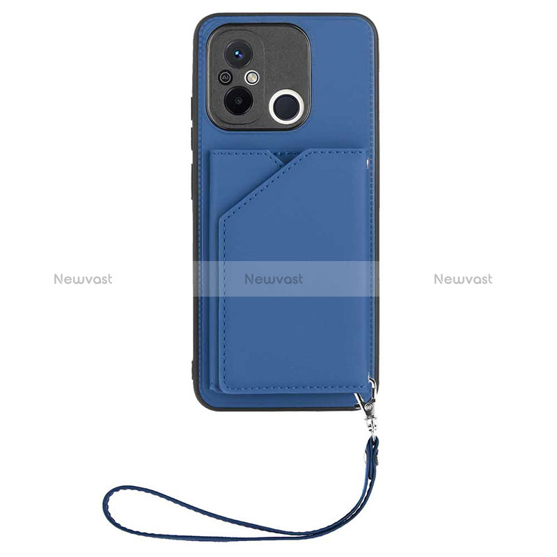 Soft Luxury Leather Snap On Case Cover YB2 for Xiaomi Poco C55 Blue