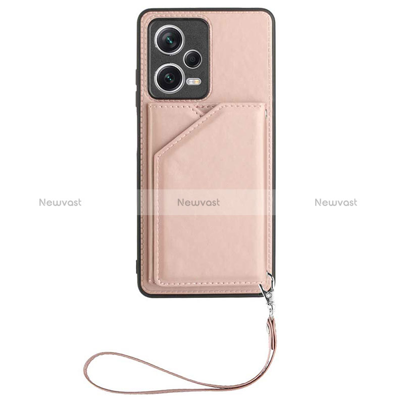 Soft Luxury Leather Snap On Case Cover YB2 for Xiaomi Poco X5 5G Rose Gold