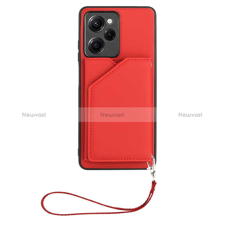 Soft Luxury Leather Snap On Case Cover YB2 for Xiaomi Poco X5 Pro 5G Red