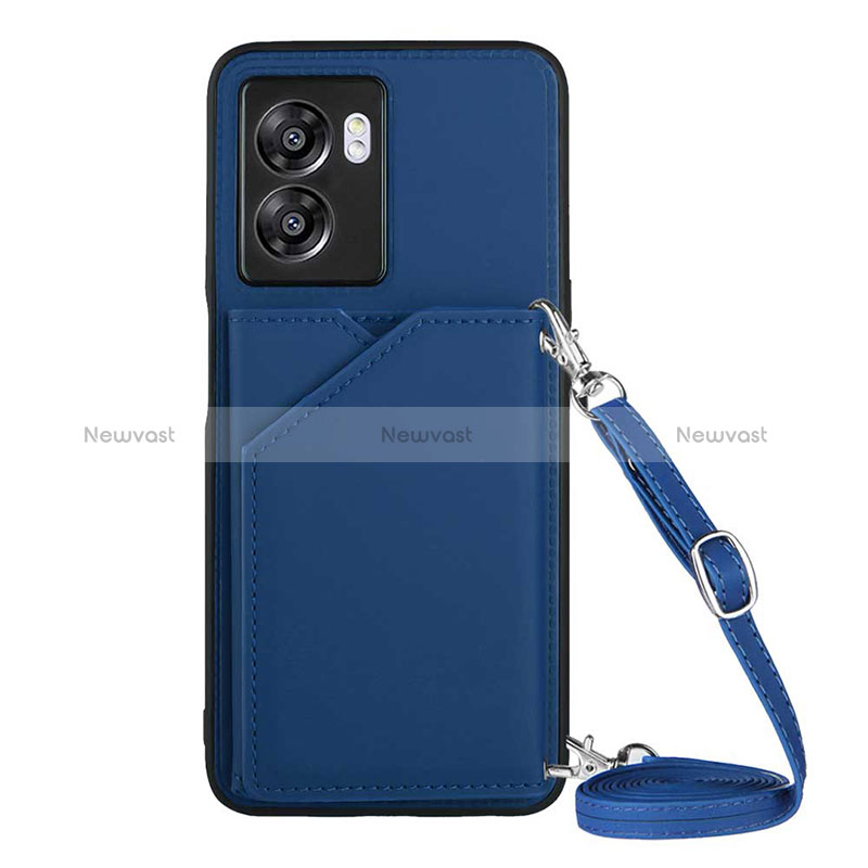 Soft Luxury Leather Snap On Case Cover YB3 for OnePlus Nord N300 5G Blue