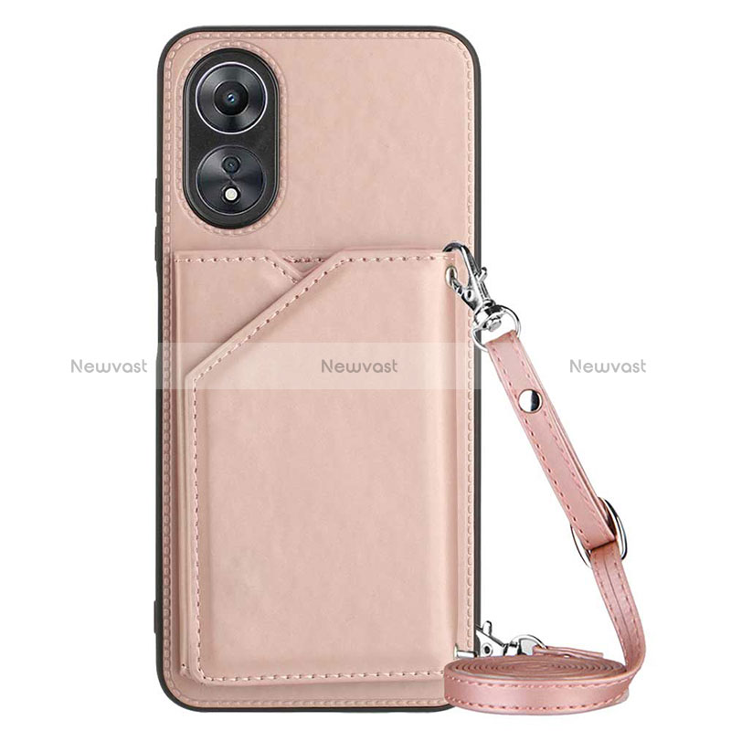 Soft Luxury Leather Snap On Case Cover YB3 for Oppo A17