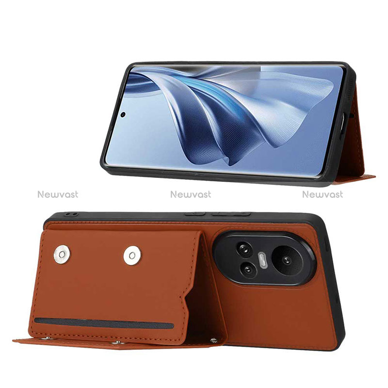 Soft Luxury Leather Snap On Case Cover YB3 for Oppo Reno10 5G