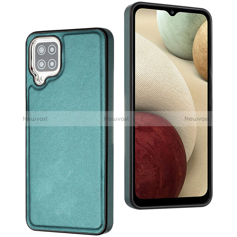 Soft Luxury Leather Snap On Case Cover YB3 for Samsung Galaxy F12 Green