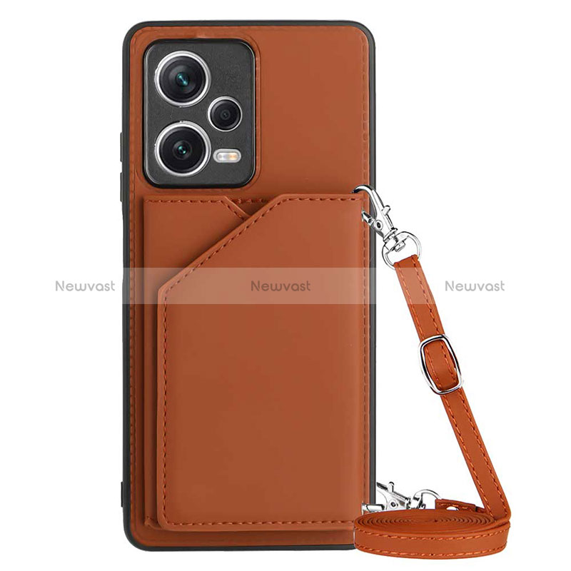 Soft Luxury Leather Snap On Case Cover YB3 for Xiaomi Poco X5 5G Brown