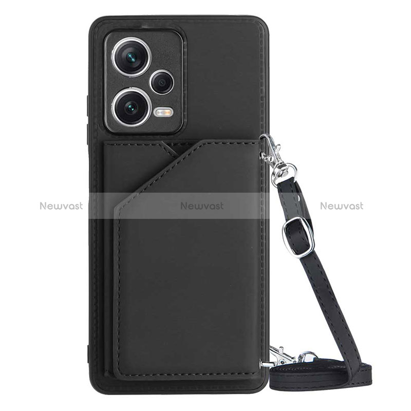 Soft Luxury Leather Snap On Case Cover YB3 for Xiaomi Redmi Note 12 Pro 5G Black