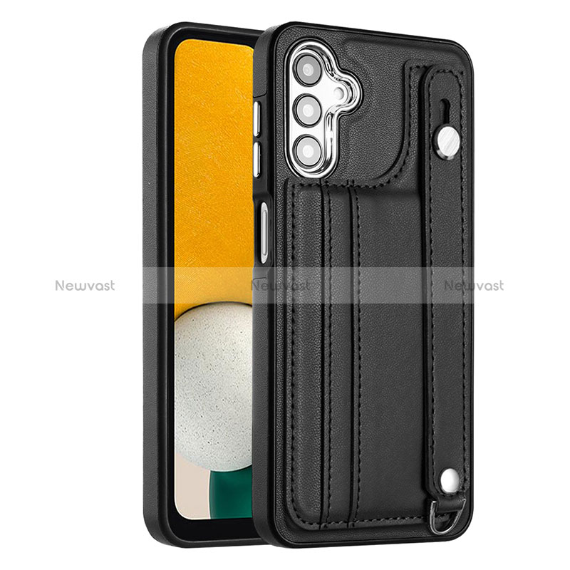 Soft Luxury Leather Snap On Case Cover YB4 for Samsung Galaxy A14 4G Black