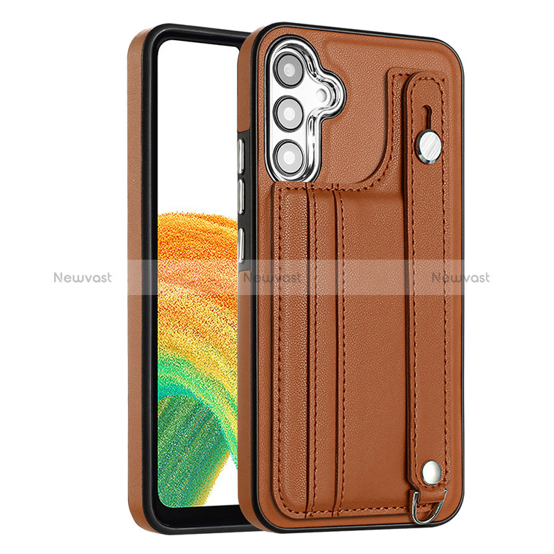 Soft Luxury Leather Snap On Case Cover YB4 for Samsung Galaxy A34 5G Brown