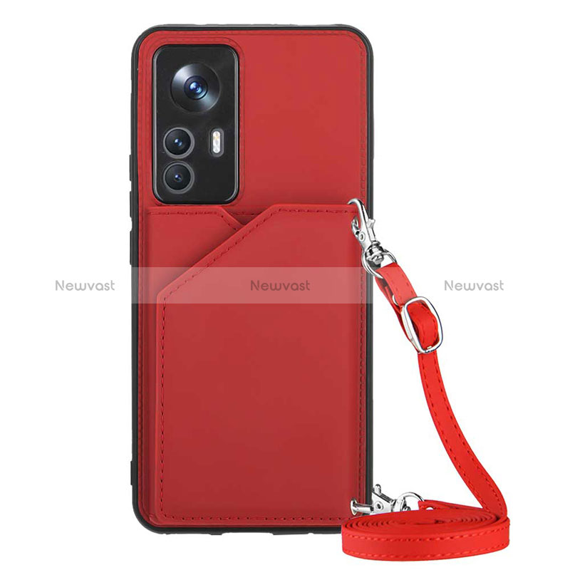 Soft Luxury Leather Snap On Case Cover YB4 for Xiaomi Redmi K50 Ultra 5G Red