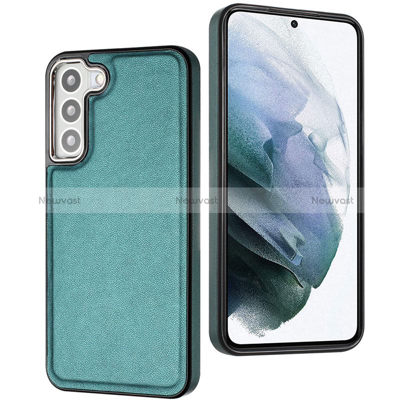 Soft Luxury Leather Snap On Case Cover YB6 for Samsung Galaxy S23 Plus 5G Green