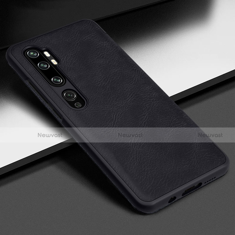 Soft Luxury Leather Snap On Case Cover Z01 for Xiaomi Mi Note 10 Pro Black