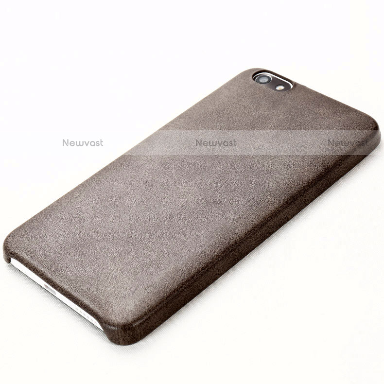 Soft Luxury Leather Snap On Case for Huawei Honor 4X Brown