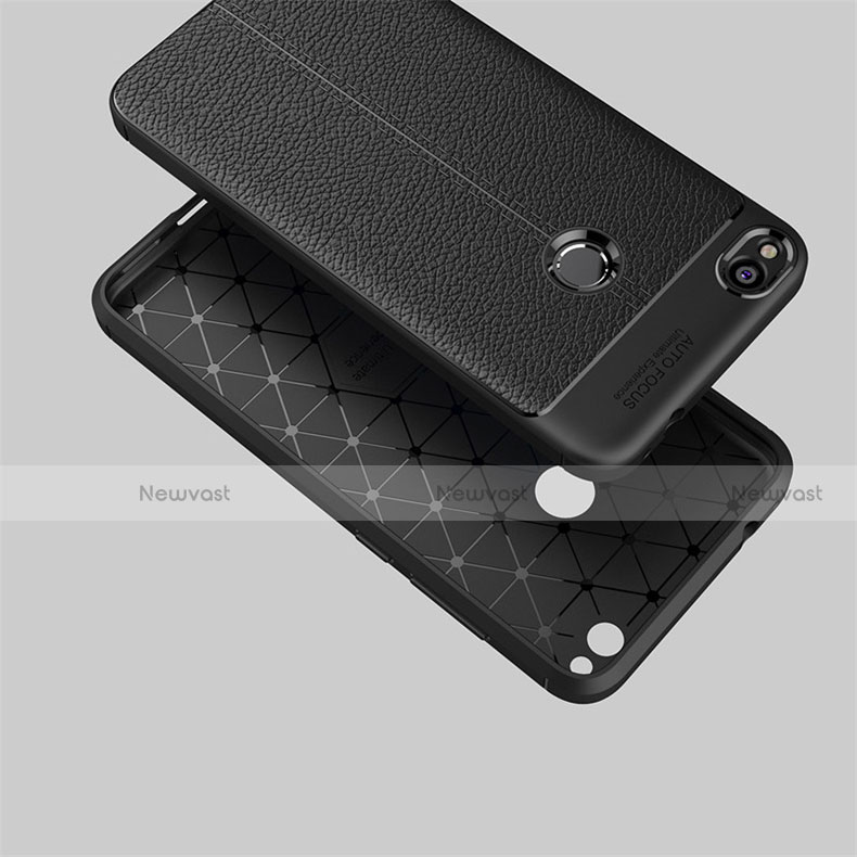 Soft Luxury Leather Snap On Case for Huawei Honor 8 Lite Black