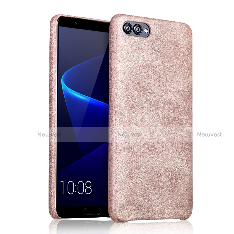 Soft Luxury Leather Snap On Case for Huawei Honor V10 Gold