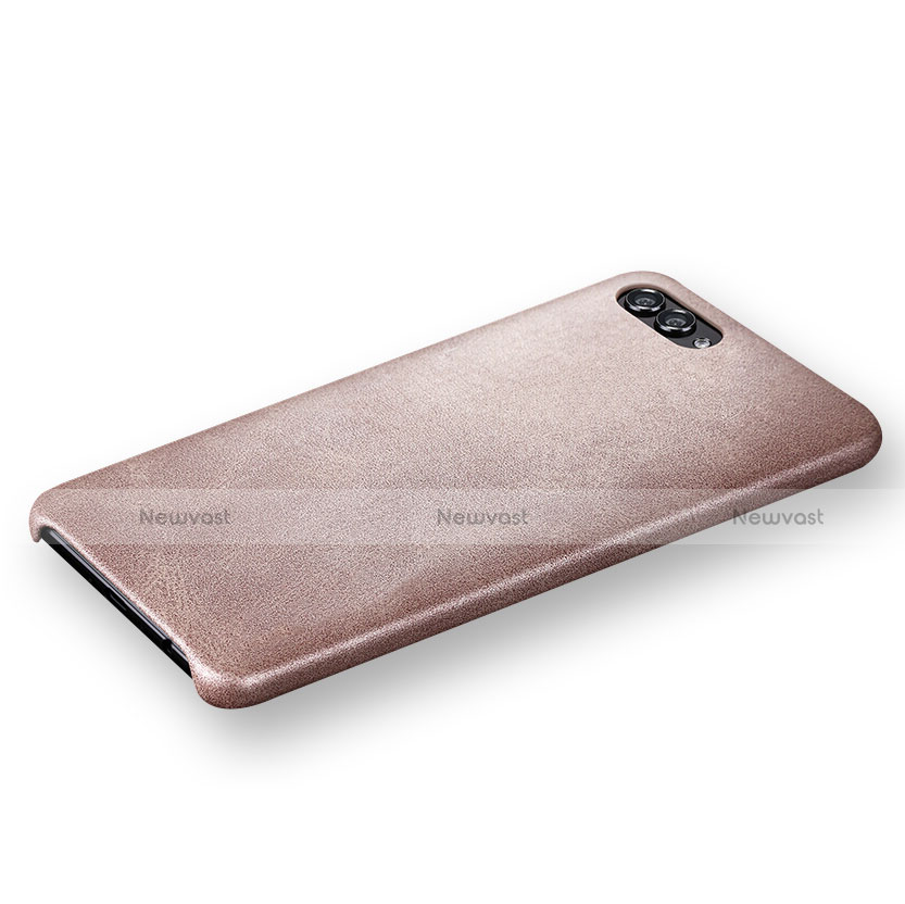 Soft Luxury Leather Snap On Case for Huawei Honor V10 Gold