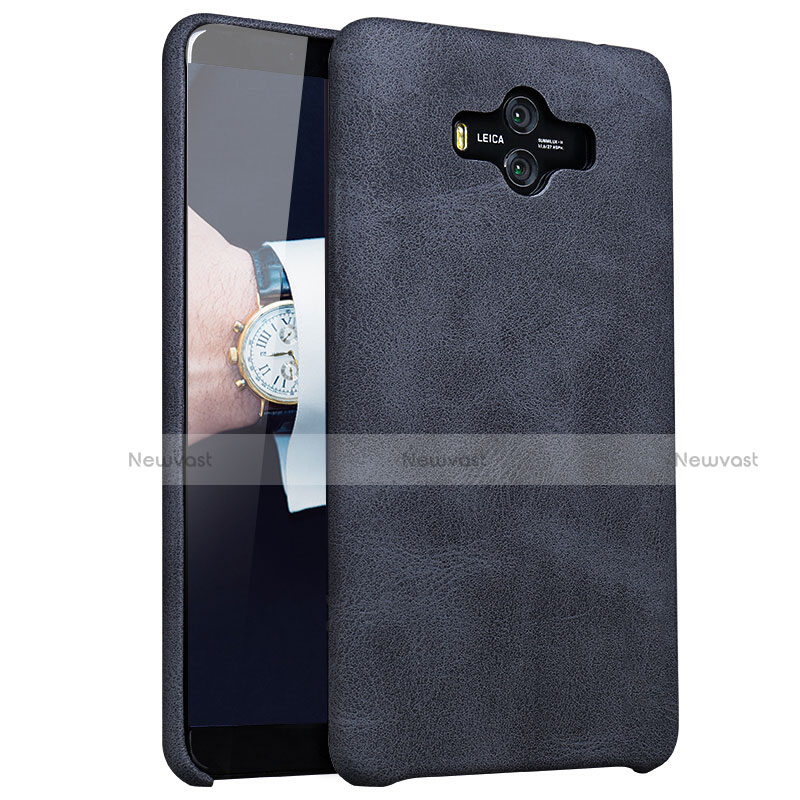 Soft Luxury Leather Snap On Case for Huawei Mate 10 Black