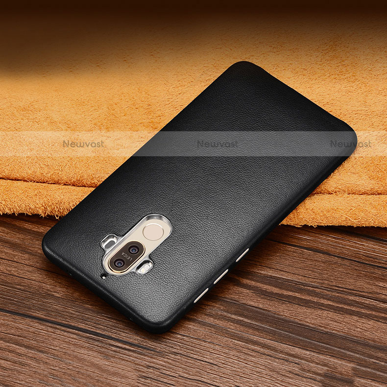 Soft Luxury Leather Snap On Case for Huawei Mate 9 Black