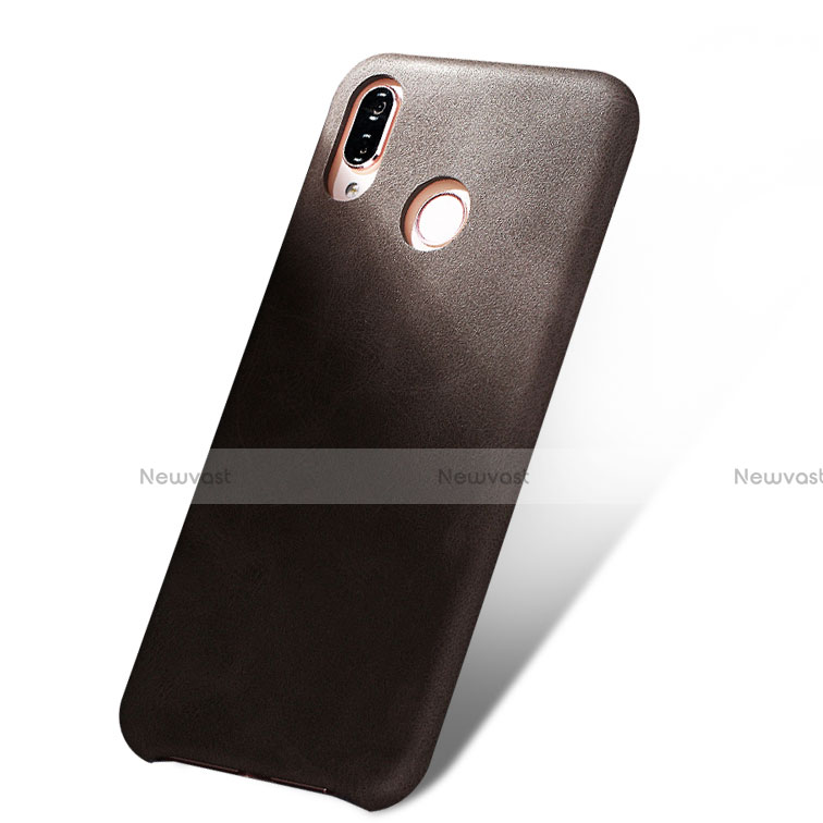 Soft Luxury Leather Snap On Case for Huawei P20 Lite Brown