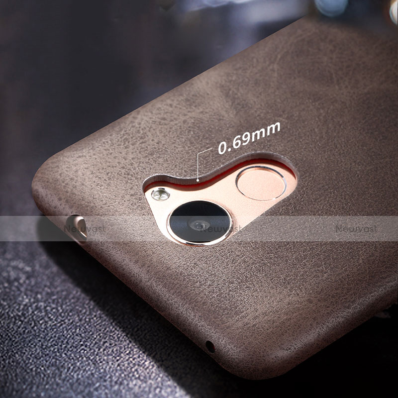 Soft Luxury Leather Snap On Case for Huawei Y7 Prime Brown