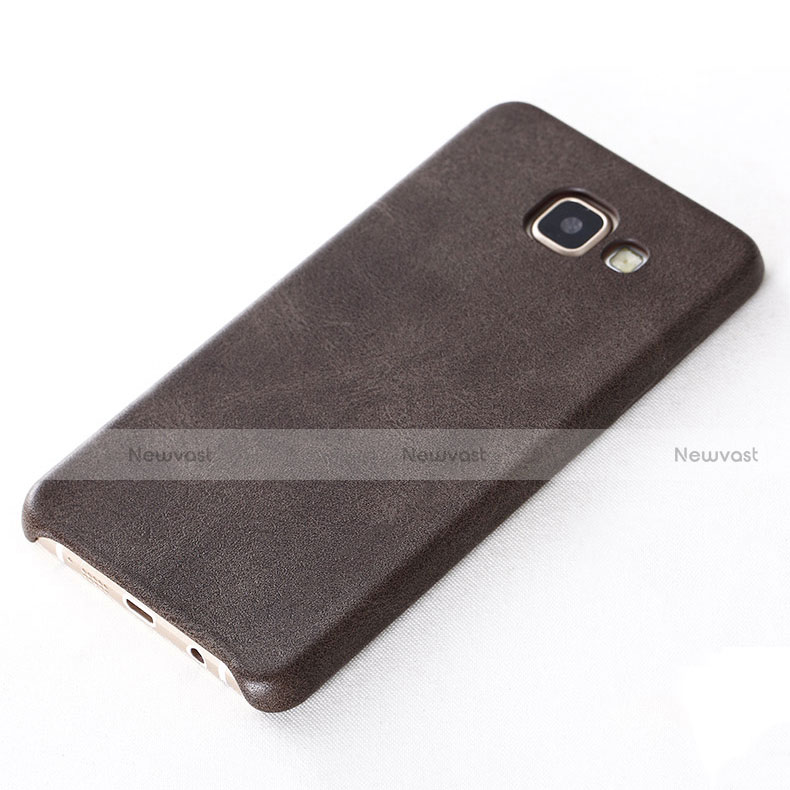 Soft Luxury Leather Snap On Case for Samsung Galaxy A5 (2016) SM-A510F Brown