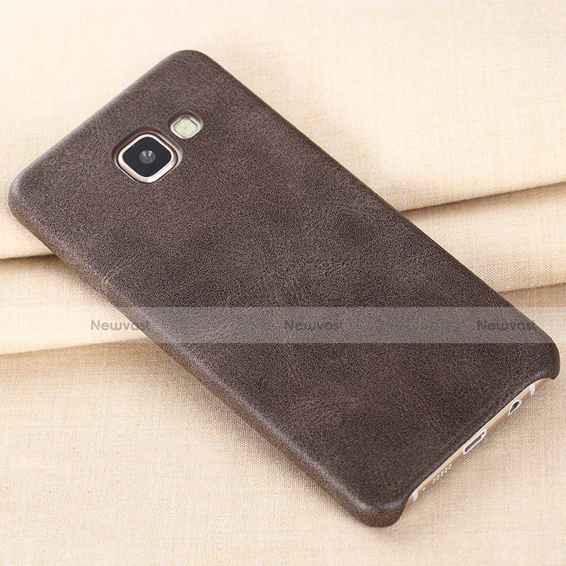 Soft Luxury Leather Snap On Case for Samsung Galaxy A5 (2016) SM-A510F Brown