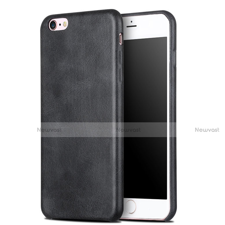 Soft Luxury Leather Snap On Case L01 for Apple iPhone 6 Black