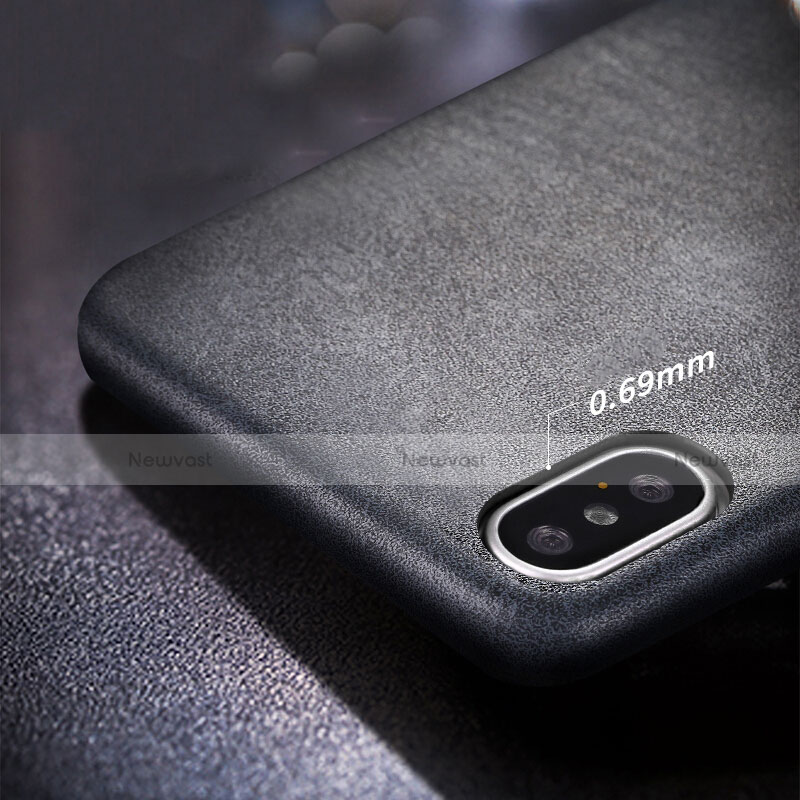 Soft Luxury Leather Snap On Case L01 for Apple iPhone Xs Black