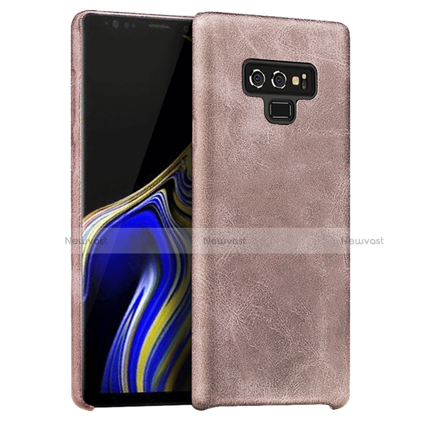 Soft Luxury Leather Snap On Case L01 for Samsung Galaxy Note 9 Rose Gold