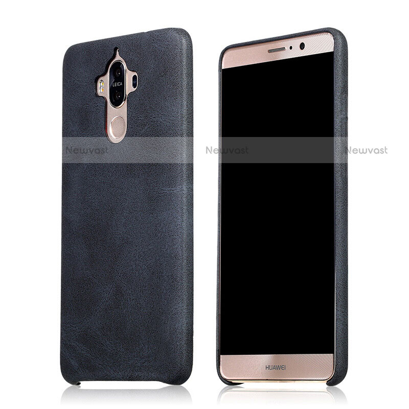 Soft Luxury Leather Snap On Case L02 for Huawei Mate 9 Black