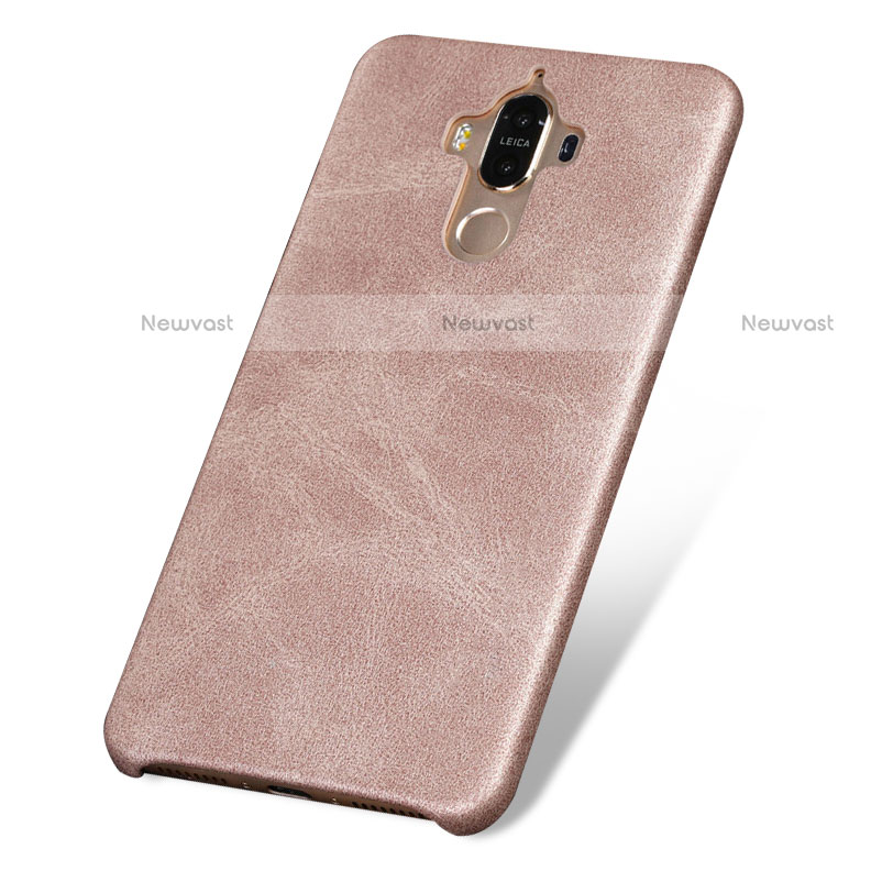 Soft Luxury Leather Snap On Case L02 for Huawei Mate 9 Gold