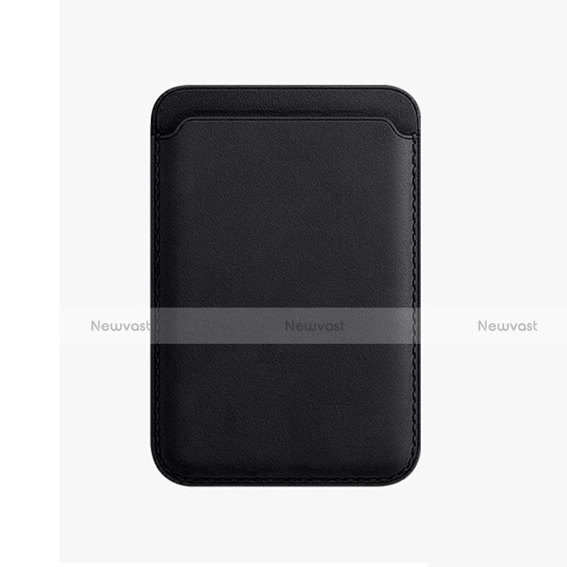 Soft Luxury Leather Wallet with Mag-Safe Magnetic for Apple iPhone 12 Black