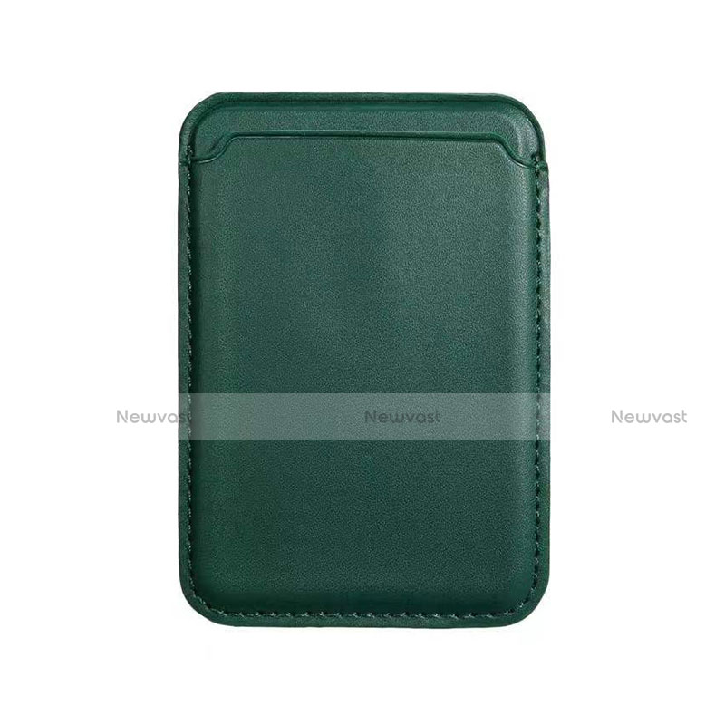 Soft Luxury Leather Wallet with Mag-Safe Magnetic for Apple iPhone 12 Green