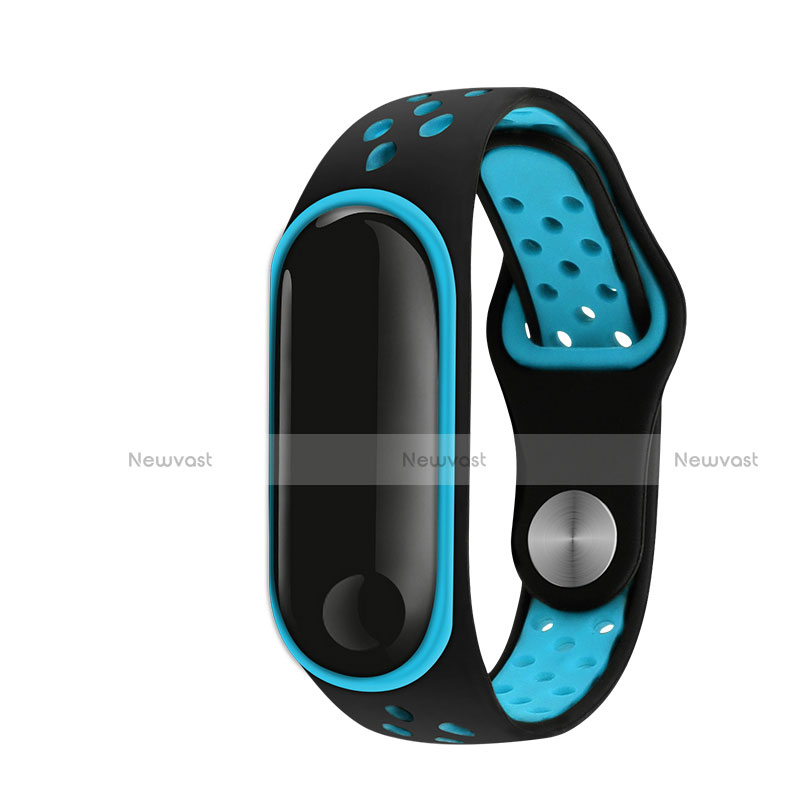 Soft Silicone Gel Bracelet Band Strap for Xiaomi Mi Band 3 Sky Blue