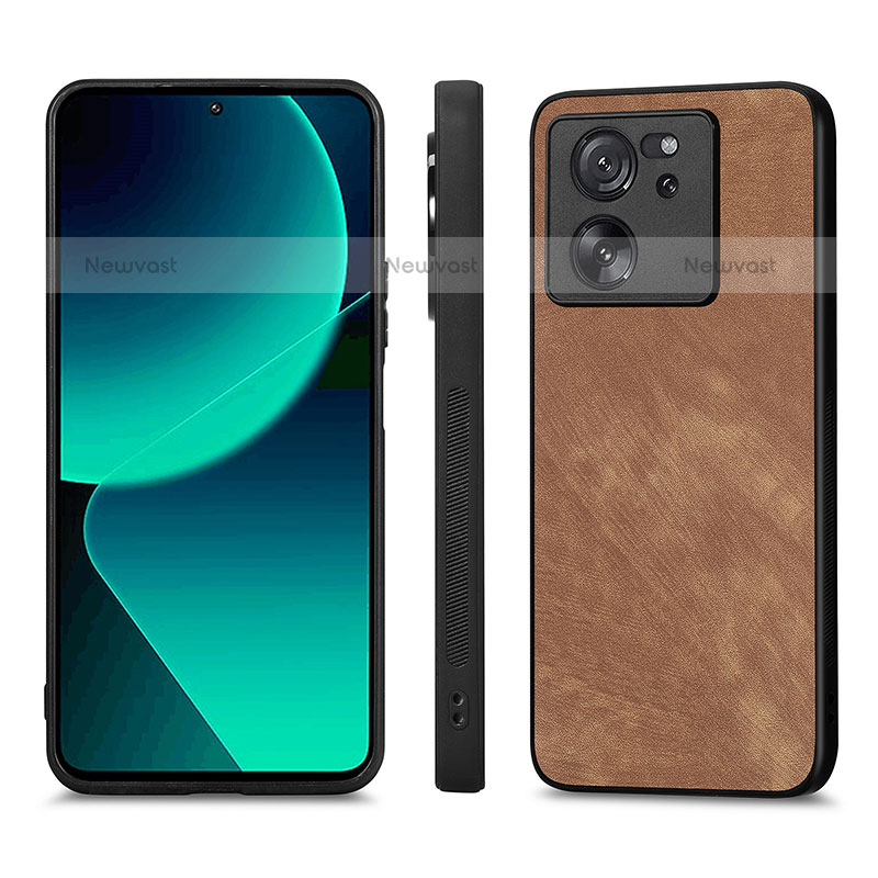 Soft Silicone Gel Leather Snap On Case Cover AD1 for Xiaomi Redmi K60 Ultra 5G Brown