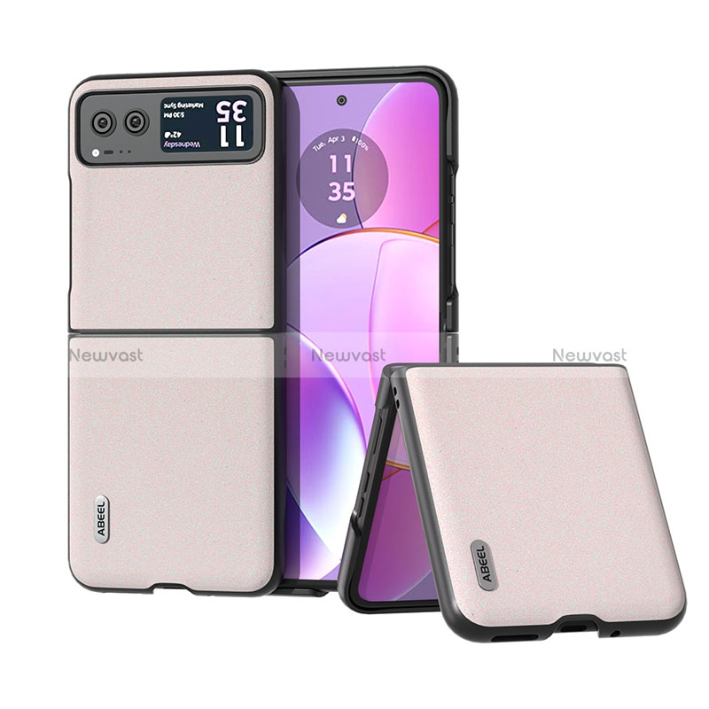 Soft Silicone Gel Leather Snap On Case Cover B03H for Motorola Moto Razr 40 5G